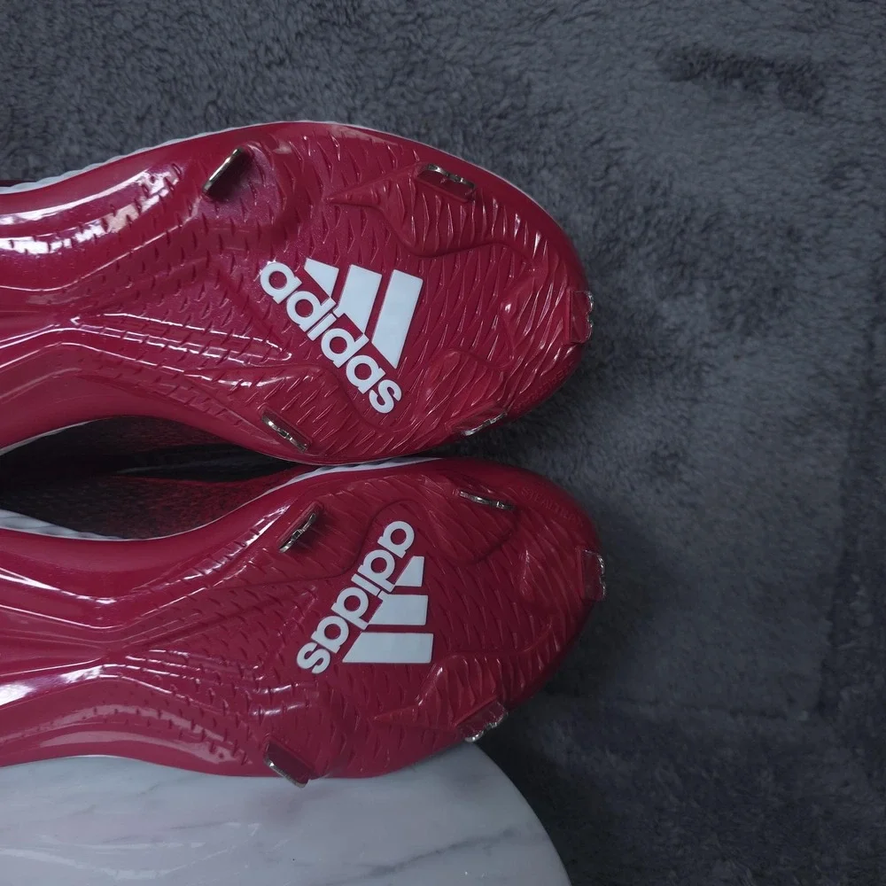 Adidas Metal Baseball Cleats Shoes Mens 7.5 Team Red Black Bounce G28254